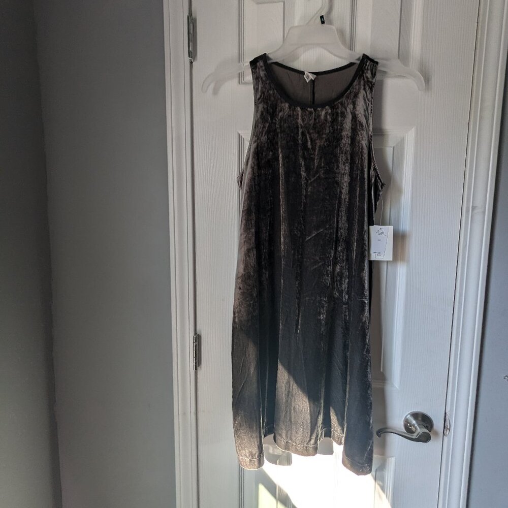 Gap Dress, Gray, Velvet, Sleeveless, NWT, Holiday, Knee Length, Size Small